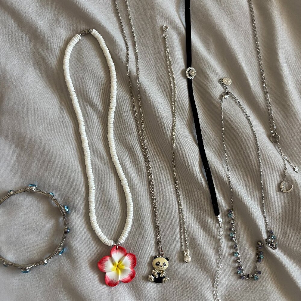 Assortment of jewelry- bracelets and necklaces